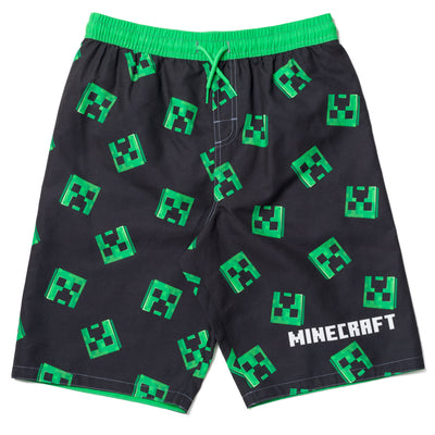 Minecraft Creeper UPF 50+ Swim Trunks Bathing Suit