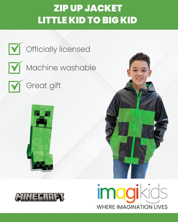 Minecraft Creeper Zip Up Jacket - imagikids