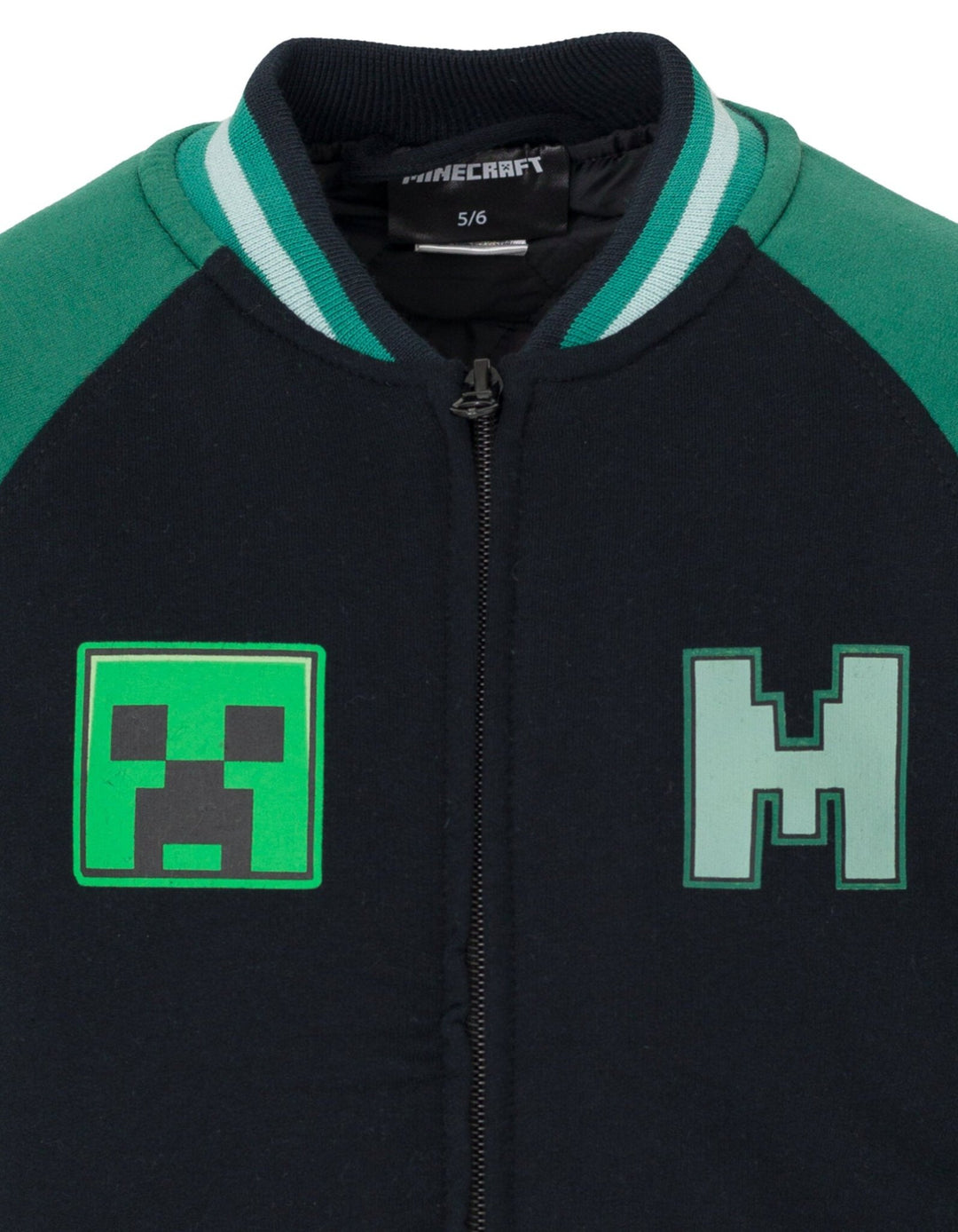 Minecraft Creeper Zip Up Varsity Bomber Jacket - imagikids