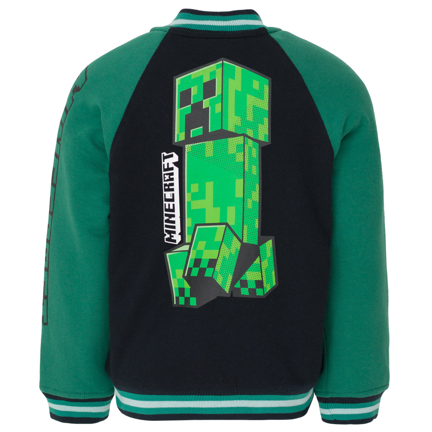 Minecraft Creeper Zip Up Varsity Bomber Jacket