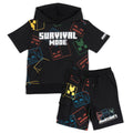 Minecraft French Terry Pullover Hoodie and Shorts