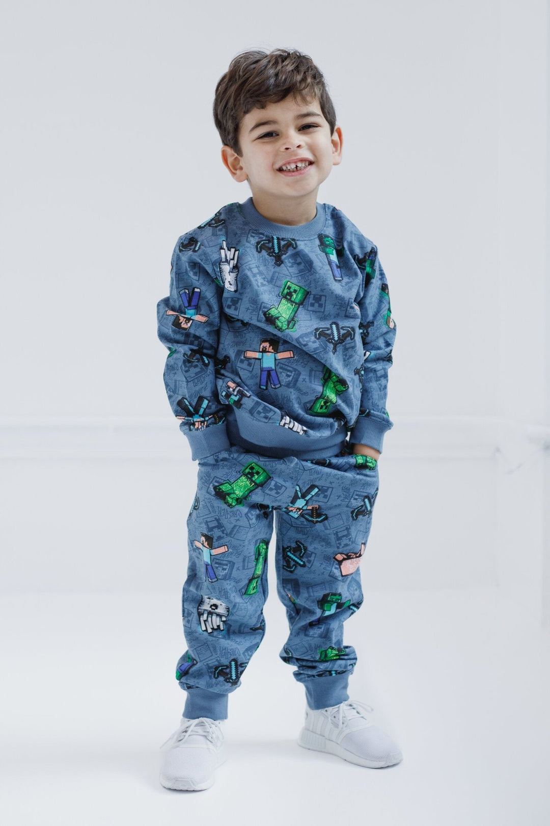 Minecraft French Terry Sweatshirt and Jogger Pants Set - imagikids