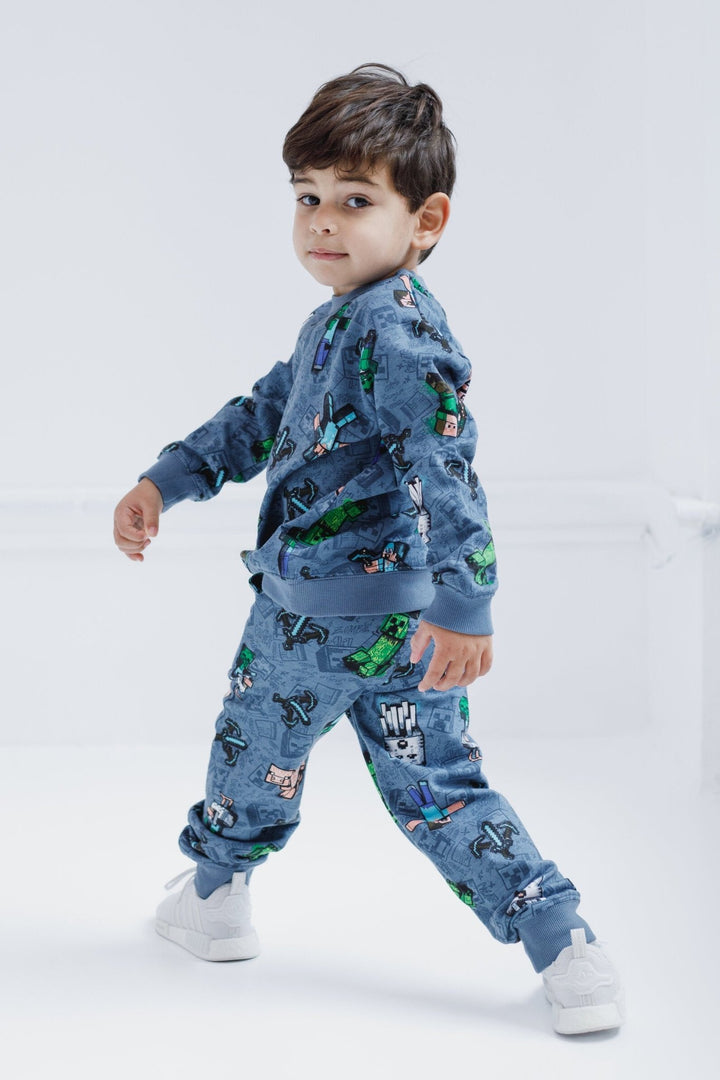 Minecraft French Terry Sweatshirt and Jogger Pants Set - imagikids