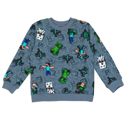 Minecraft French Terry Sweatshirt and Jogger Pants Set - imagikids
