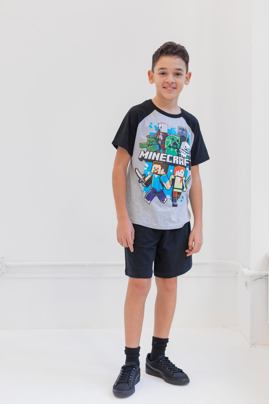 Minecraft T - Shirt and French Terry Shorts Outfit Set - imagikids