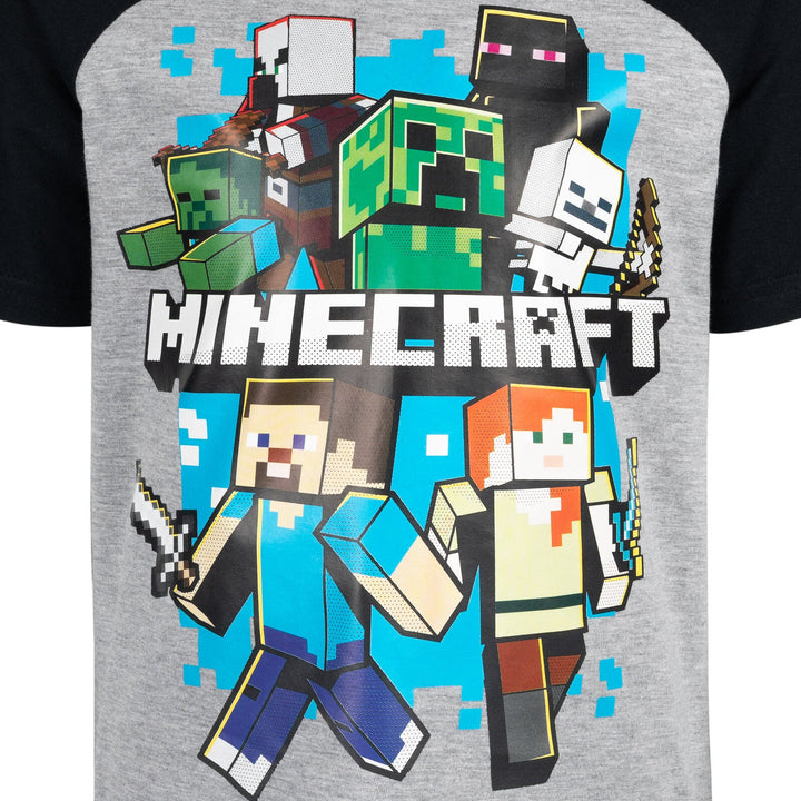 Minecraft T - Shirt and French Terry Shorts Outfit Set - imagikids