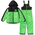 Minecraft Zip Up Puffer Jacket Snow Bib Ski Pants