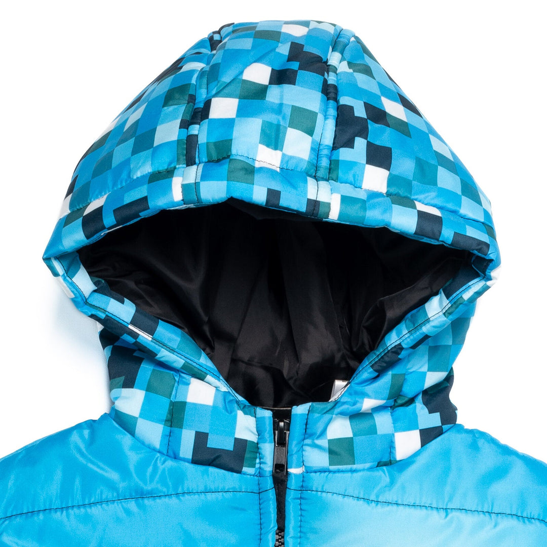 Minecraft Zip Up Winter Coat Puffer Jacket - imagikids