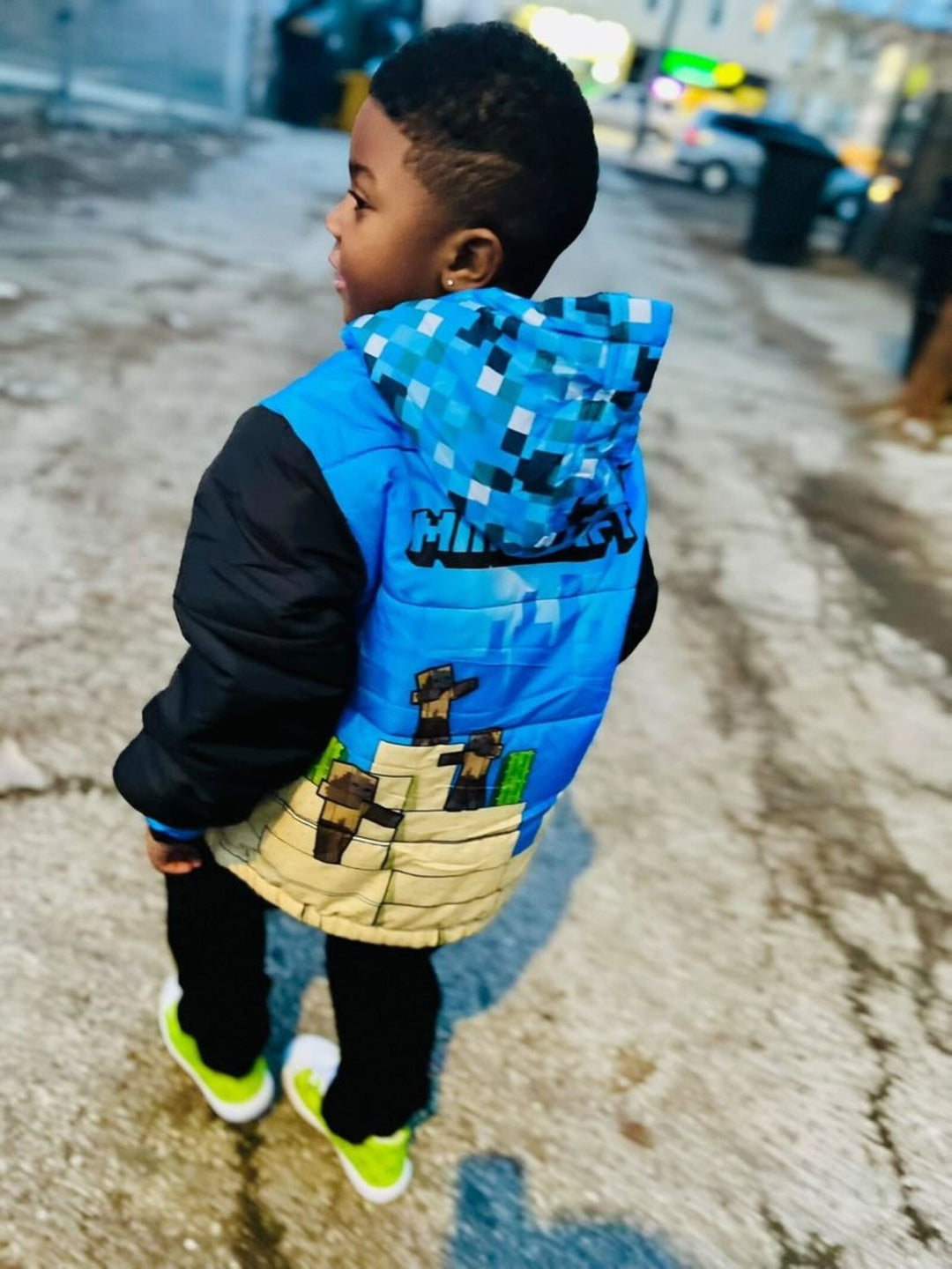 Minecraft Zip Up Winter Coat Puffer Jacket - imagikids