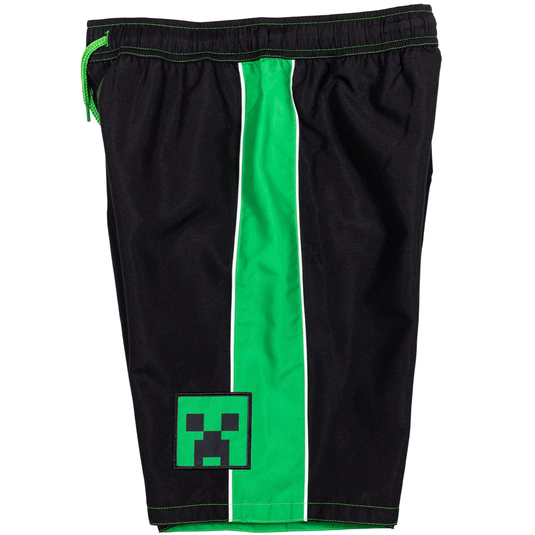 Minecraft Zombie UPF 50+ Rash Guard Swim Trunks Outfit Set - imagikids