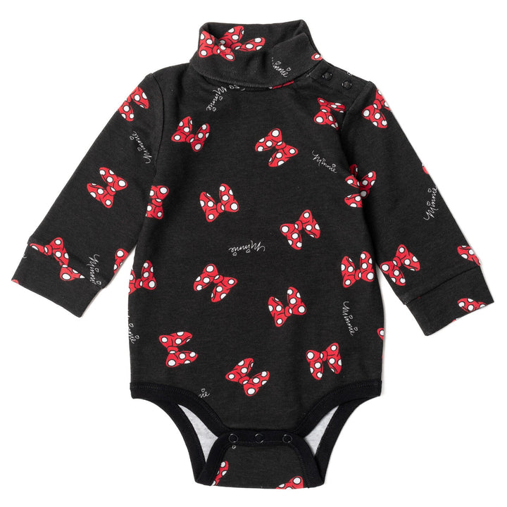 Minnie Mouse 2 Pack Turtleneck Cuddly Long Sleeve Bodysuits - imagikids