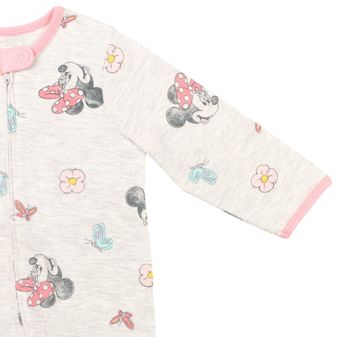 Minnie Mouse 2 Pack Zip Up Sleep N' Play Coveralls - imagikids