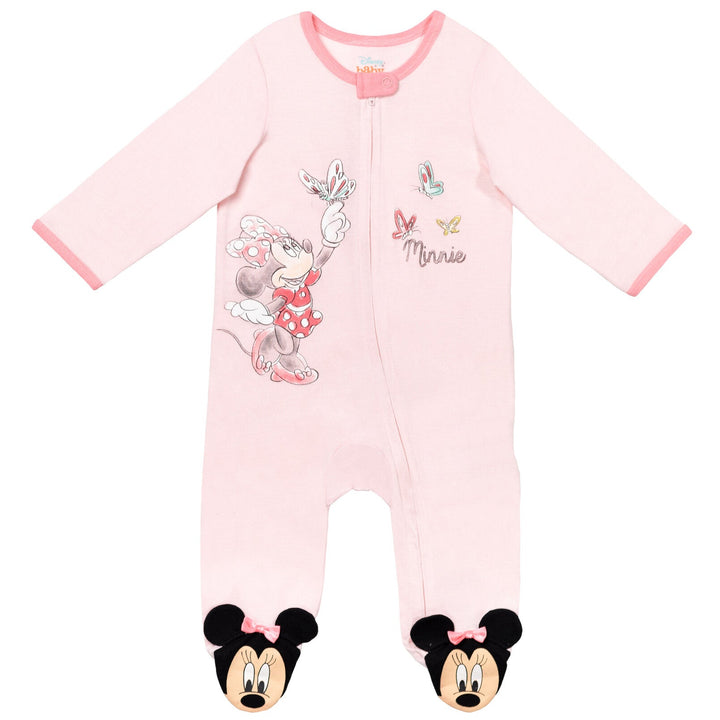 Minnie Mouse 2 Pack Zip Up Sleep N' Play Coveralls - imagikids