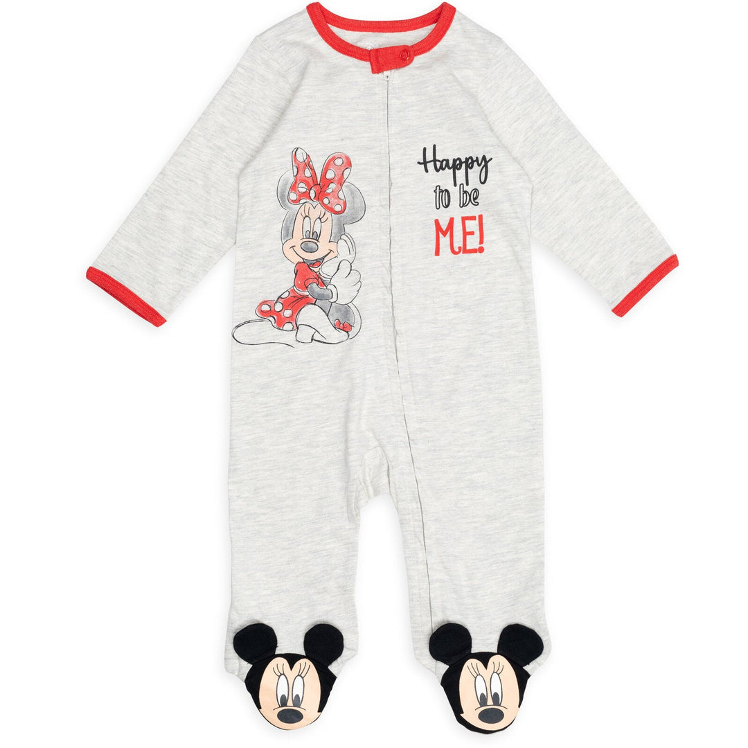 Minnie Mouse 2 Pack Zip Up Sleep N' Play Coveralls - imagikids