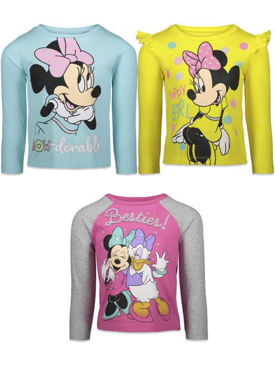 Minnie Mouse 3 Pack Long Sleeve Graphic T - Shirt - imagikids