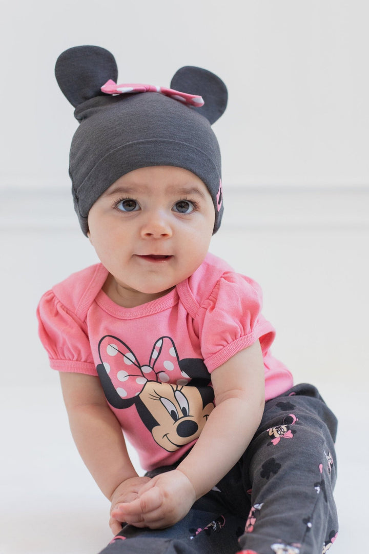 Minnie Mouse 3 Piece Outfit Set: Mix N' Match Bodysuit Pants Hat - imagikids