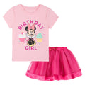 Minnie Mouse Birthday T-Shirt and Tulle Skirt Outfit Set