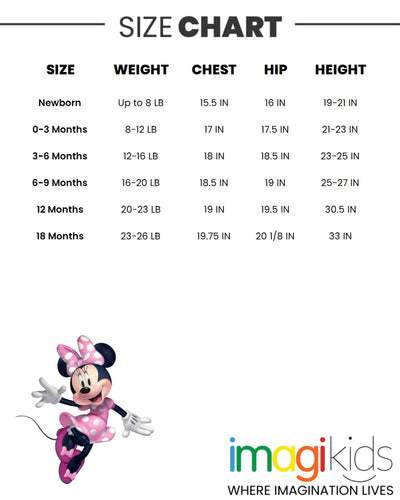 Body y peto de manga larga de Minnie Mouse