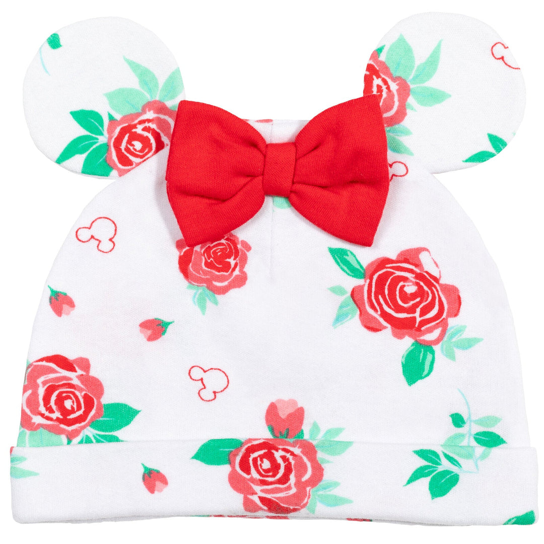 Minnie Mouse Bodysuit Pants Bib and Hat 4 Piece Outfit Set - imagikids