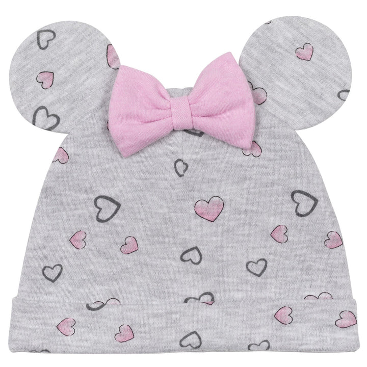 Minnie Mouse Bodysuit Pants Bib and Hat 4 Piece Outfit Set - imagikids