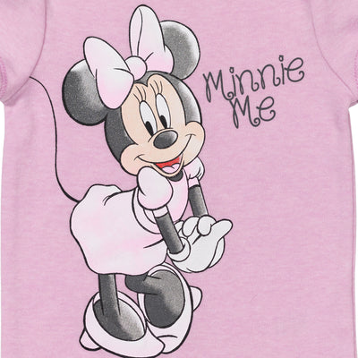 Conjunto de 4 piezas de mono, pantalones, pechera y gorro de Minnie Mouse