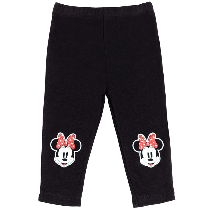 Minnie Mouse 4 Piece Outfit Set: Bodysuit T-Shirt Skirt Legging