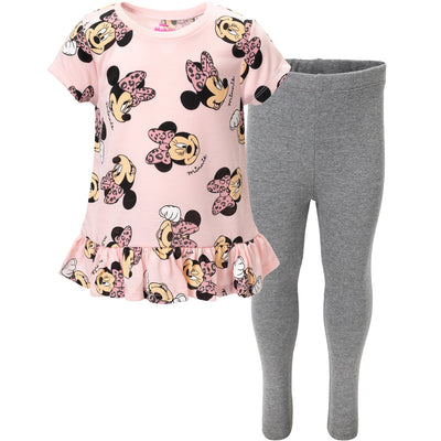 Minnie Mouse Crossover T - Shirt and Leggings Outfit Set - imagikids