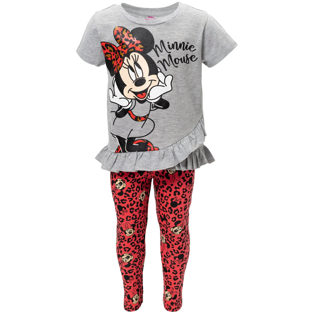 Minnie Mouse Crossover T - Shirt and Leggings Outfit Set - imagikids