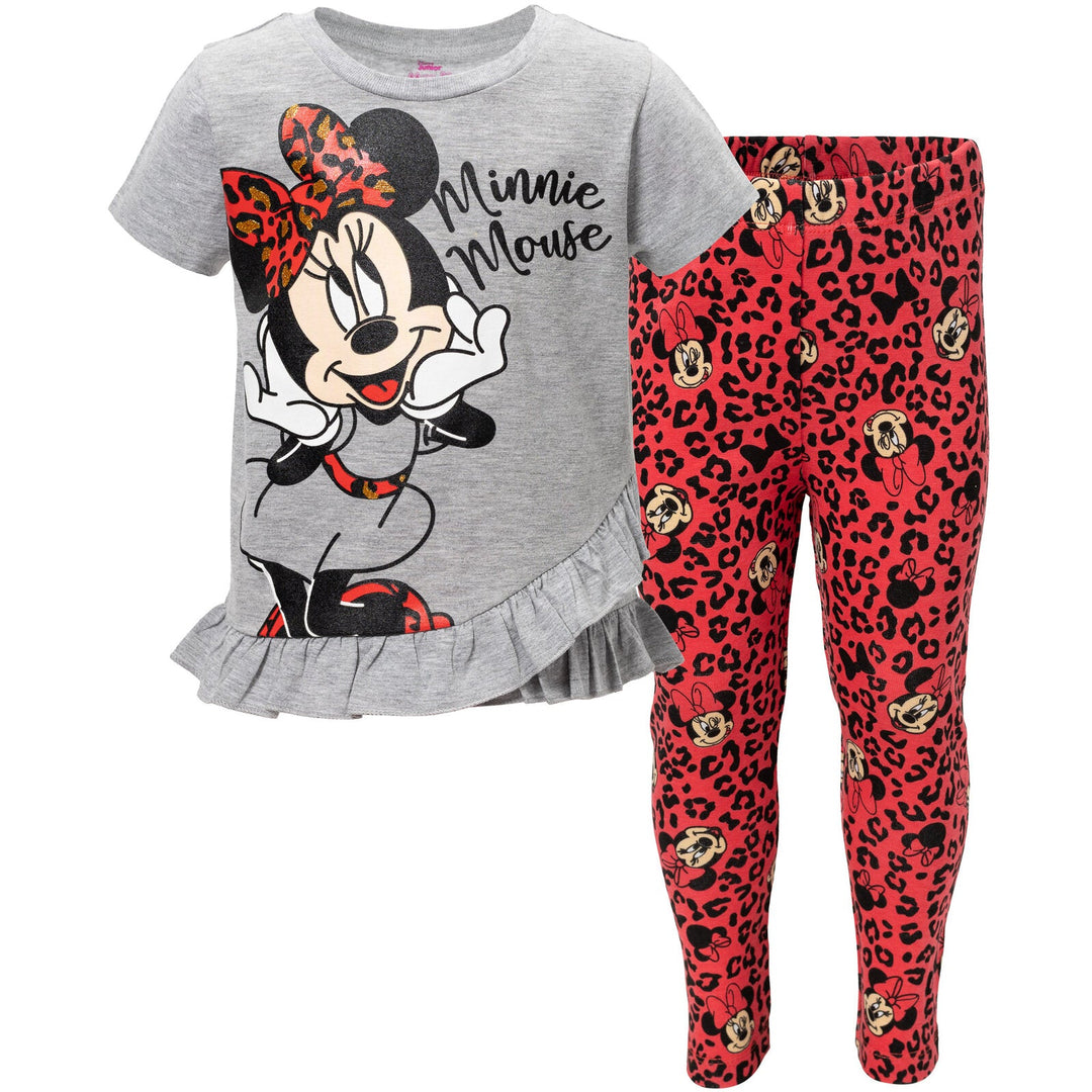 Minnie Mouse Crossover T - Shirt and Leggings Outfit Set - imagikids