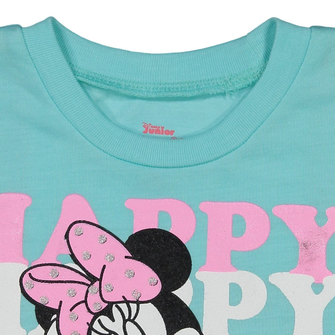 Conjunto cruzado de camiseta gráfica y calzas de Minnie Mouse