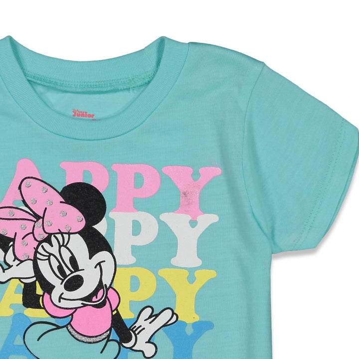 Conjunto cruzado de camiseta gráfica y calzas de Minnie Mouse