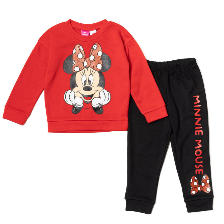 Minnie Mouse Fleece Fashion Pullover Sweatshirt & Pants - imagikids