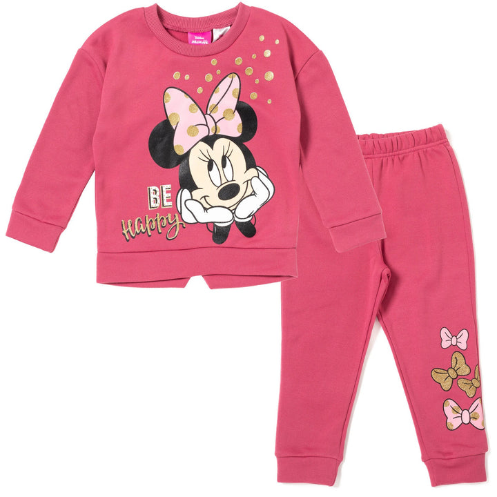 Minnie Mouse Fleece Fashion Pullover Sweatshirt & Pants - imagikids