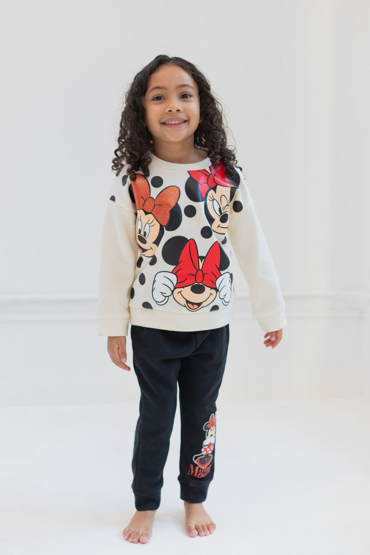 Minnie Mouse Fleece Fashion Pullover Sweatshirt & Pants - imagikids