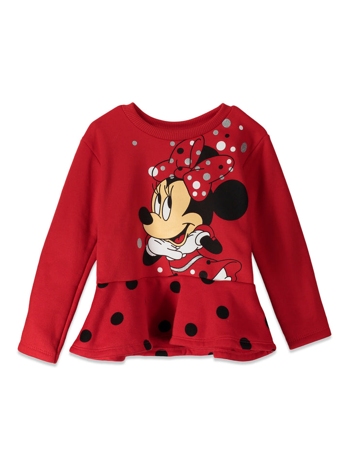 Minnie Mouse Peplum Long Sleeve Graphic T-Shirt & Leggings Set