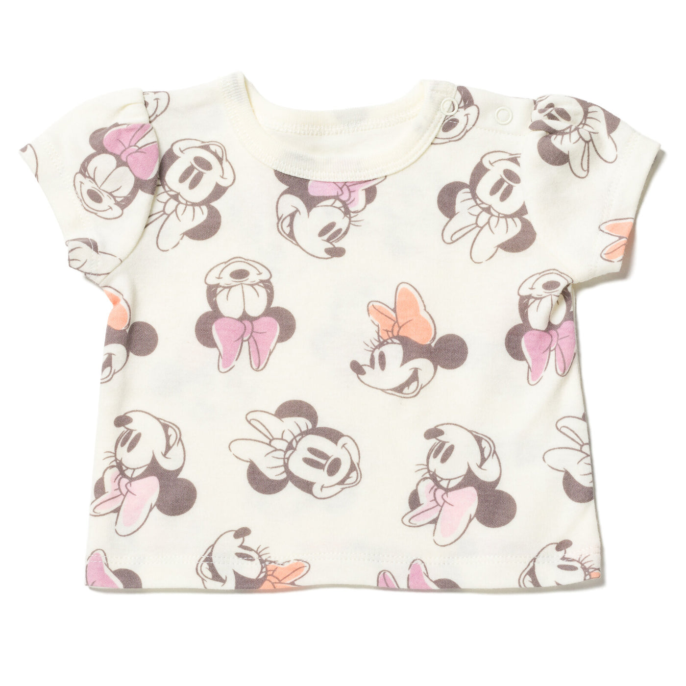 Conjunto de 3 piezas de camiseta y gorro de mono corto de rizo francés de Minnie Mouse