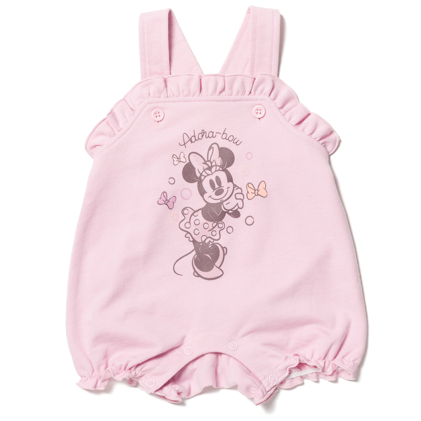 Conjunto de 3 piezas de camiseta y gorro de mono corto de rizo francés de Minnie Mouse