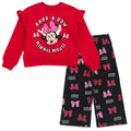 Minnie Mouse Girls Fleece Pullover Sweatshirt and Pants Outfit Set Toddler to Big Kid