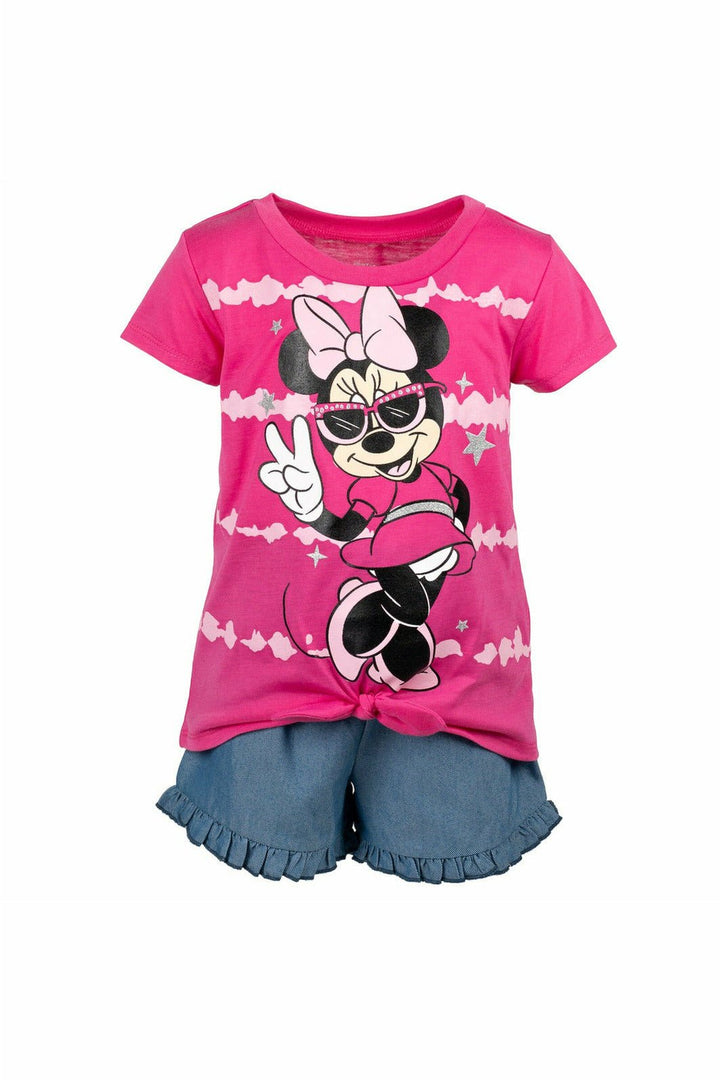 Minnie Mouse Graphic T - Shirt & Shorts - imagikids