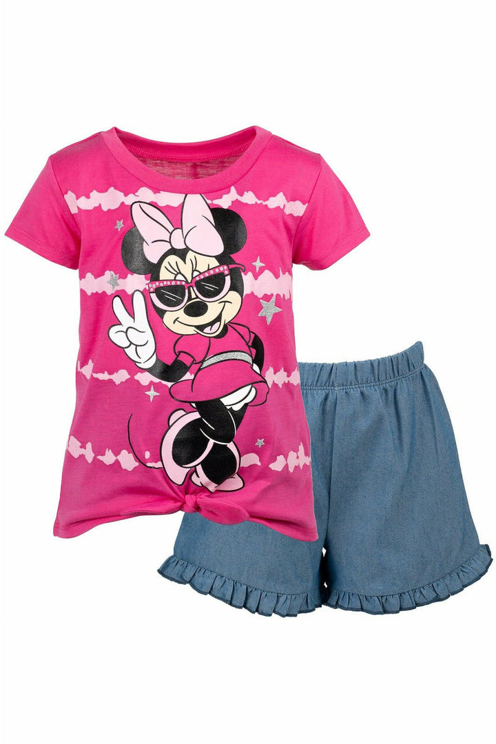 Minnie Mouse Graphic T - Shirt & Shorts - imagikids