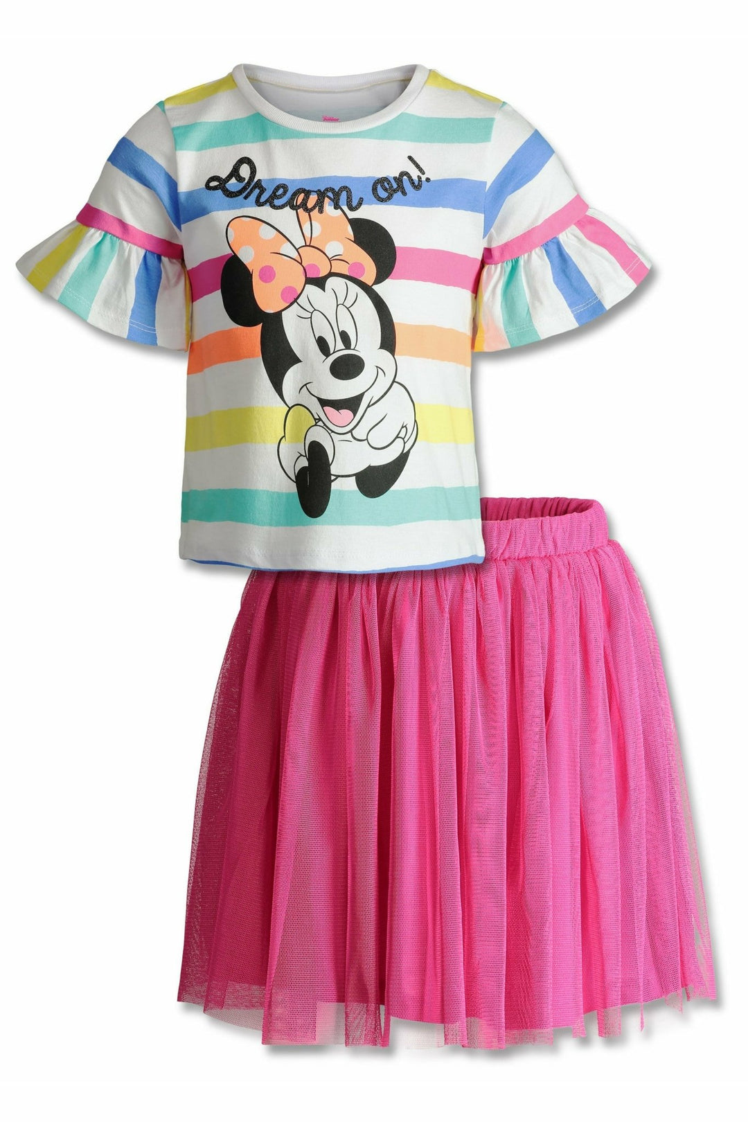 Minnie Mouse Graphic T - Shirt & Skirt Set - imagikids