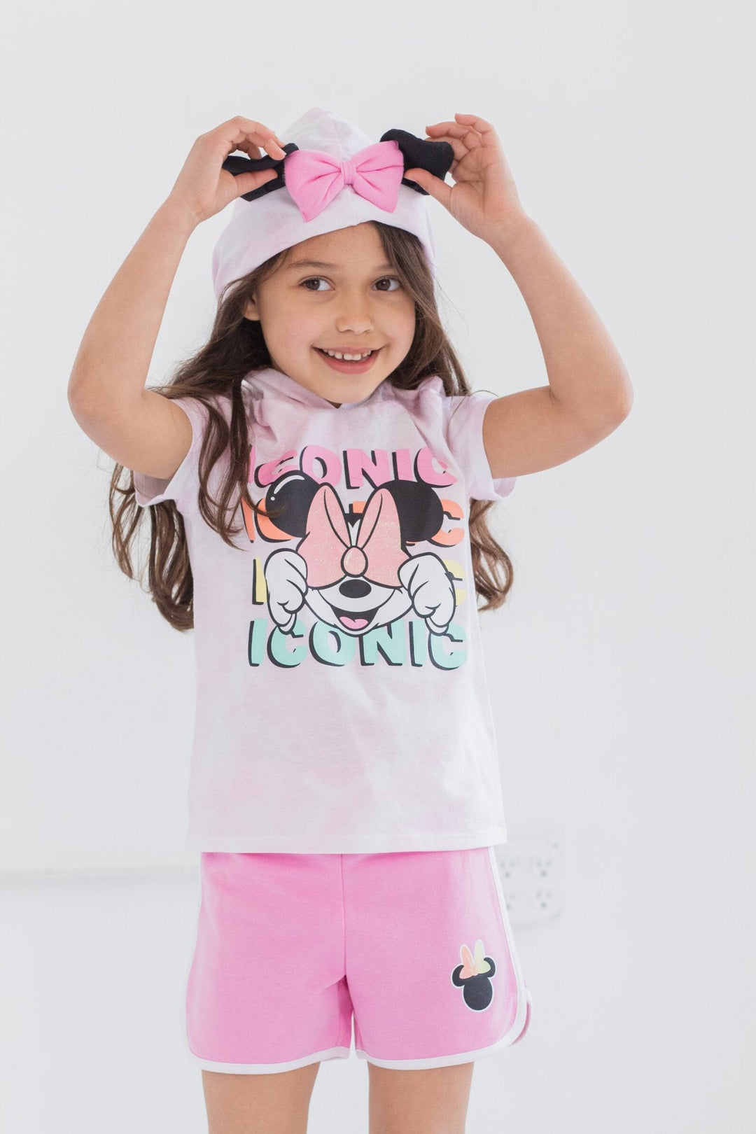 Minnie Mouse Hooded T - Shirt & Dolphin Shorts - imagikids