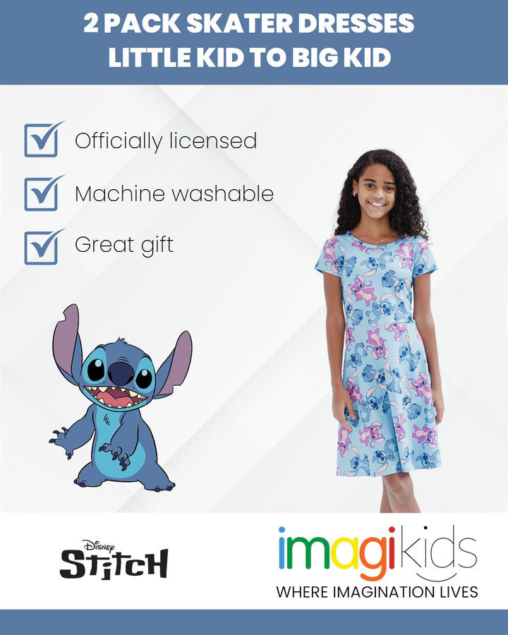 Minnie Mouse Lilo & Stitch 2 Pack Skater Dresses - imagikids