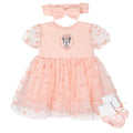 Minnie Mouse Mesh Dress, Headband and Socks 3 Piece Outfit Set