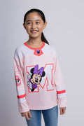 Minnie Mouse Mesh Hockey Jersey Long Sleeve T-Shirt