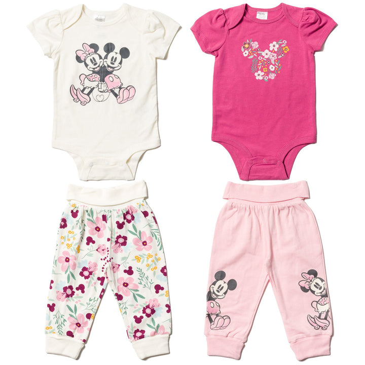 Minnie Mouse Mickey Cuddly Short Sleeve Bodysuits & Pants - imagikids