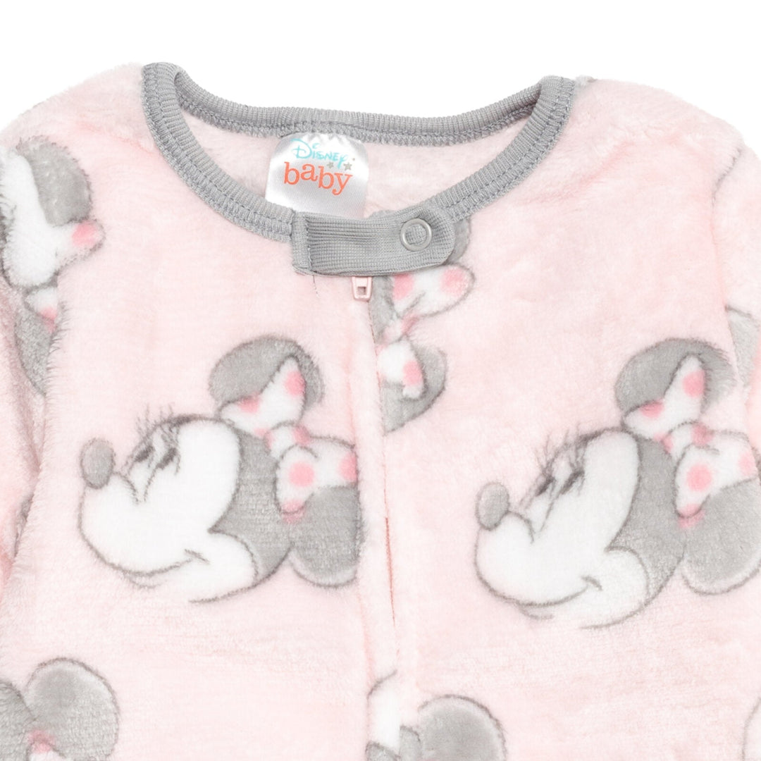 Minnie Mouse Mickey Mouse Fleece 2 Pack Zip Up Coveralls - imagikids