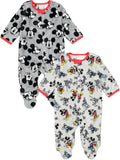 Minnie Mouse Mickey Mouse Fleece 2 Pack Zip Up Coveralls