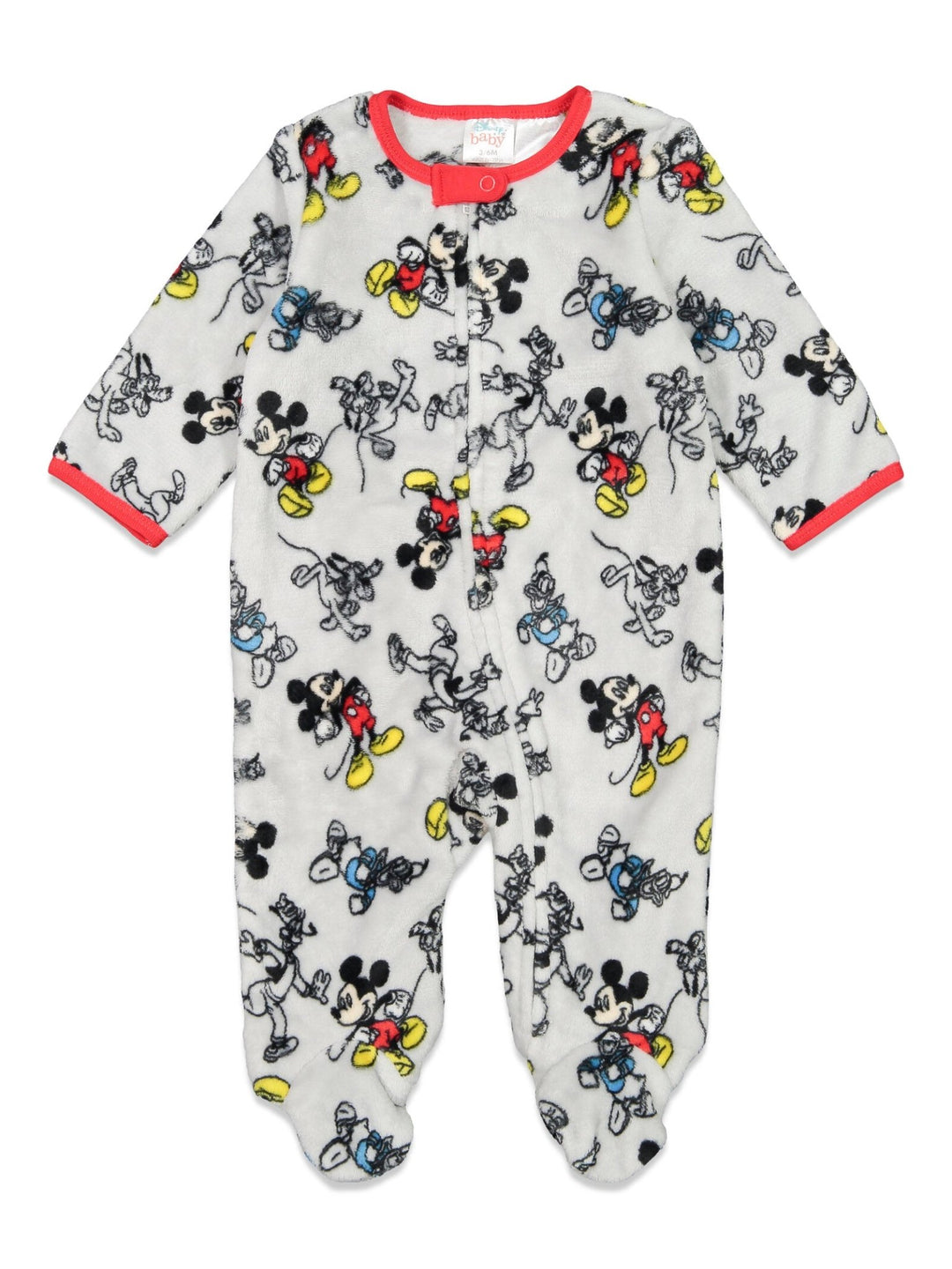 Minnie Mouse Mickey Mouse Fleece 2 Pack Zip Up Coveralls - imagikids