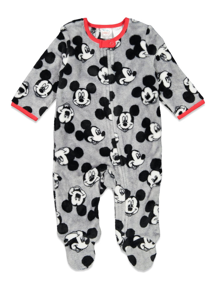 Minnie Mouse Mickey Mouse Fleece 2 Pack Zip Up Coveralls - imagikids